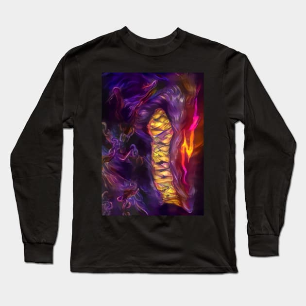 Beast Of Darkness Long Sleeve T-Shirt by hustlart